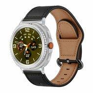Classic leren band - Zwart - Samsung Galaxy Watch 8 Classic - 46mm - thumbnail
