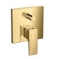 Hansgrohe Metropol ééngreeps badmengkraan afbouwdeel met rechte greep en zekerheidscombinatie, Polished Gold Optic - thumbnail