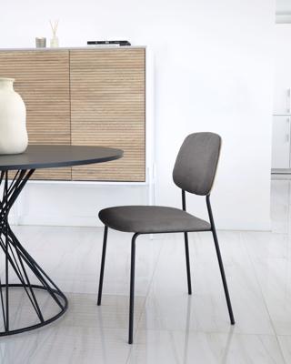 Kave Home Benilda eetkamerstoel Donkergrijs Kave Home Benilda eetkamerstoel Donkergrijs