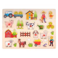 Imp Houten noppenpuzzel boerderij, 17st. - thumbnail