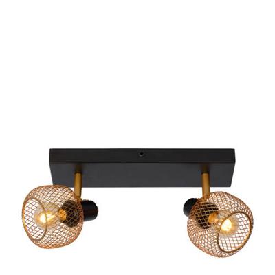 Lucide MAREN - Plafondspot - 2xE14 - Mat Goud / Messing Lucide MAREN - Plafondspot - 2xE14 - Mat Goud / Messing