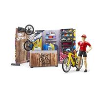 bruder bworld Fietsenwinkel speelfiguur - thumbnail