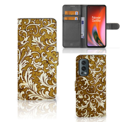 Wallet Case OnePlus Nord 2 5G Barok Goud Wallet Case OnePlus Nord 2 5G Barok Goud
