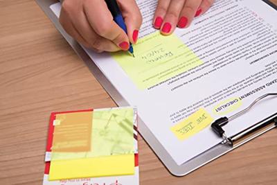 Pergamy transparante notes, ft 76 x 76 mm, 50 vel, geel