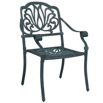 Tuinstoelen 2 st gietaluminium groen Tuinstoelen 2 st gietaluminium groen