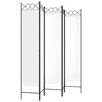 Kamerscherm met 5 panelen 200x200 cm stof wit - thumbnail