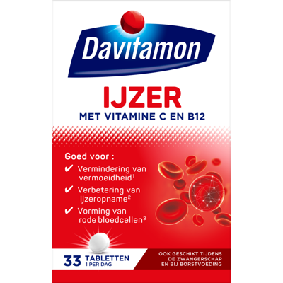 Davitamon IJzer met Vitamine C en B12 Tabletten