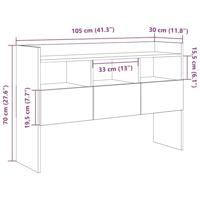Dressoir 105x30x70 cm bewerkt hout oud houtkleurig - thumbnail
