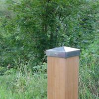 Connex Paalkapje 90X90Mm Piramide Alu - HV4326 - thumbnail