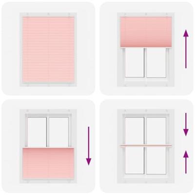 VidaXL Plissé rolgordijn 110x150cm stofbreedte 109,4cm polyester roze VidaXL Plissé rolgordijn 110x150cm stofbreedte 109,4cm polyester roze