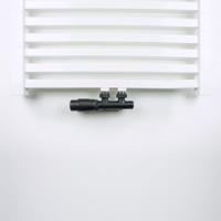 Riko set thermostatisch onderblok haaks-links mat zwart - thumbnail