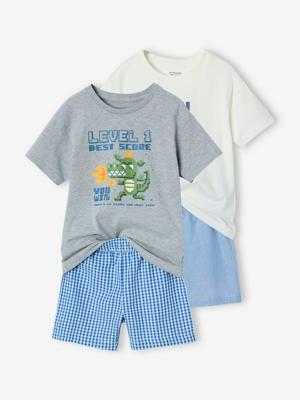 Set van 2 pyjamabroeken voor jongens Gamer wit Set van 2 pyjamabroeken voor jongens Gamer wit