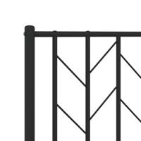 Bedframe met voetbord zonder matras metaal zwart 160x200 cm - thumbnail