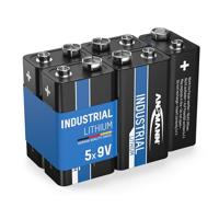 Ansmann Lithium Industrial 6LR61 9V batterij (blok) Lithium 1200 mAh 9 V 5 stuk(s) - thumbnail