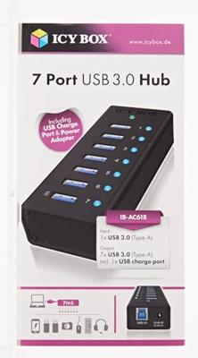 ICY BOX-AC618 7 poorts USB 3.0 hub ICY BOX-AC618 7 poorts USB 3.0 hub