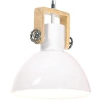 VidaXL Hanglamp industrieel rond 25 w e27 30 cm wit - thumbnail