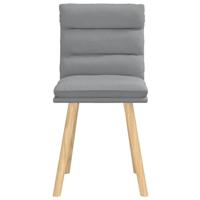Eetkamerstoelen 2 st stof lichtgrijs - thumbnail