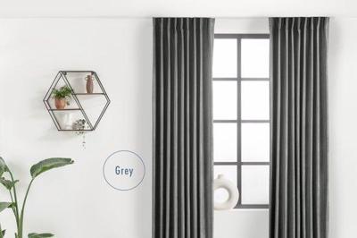 Lifa Living - Fluwelen Gordijnen - 150 x 250 cm - Grijs - Verduisterend