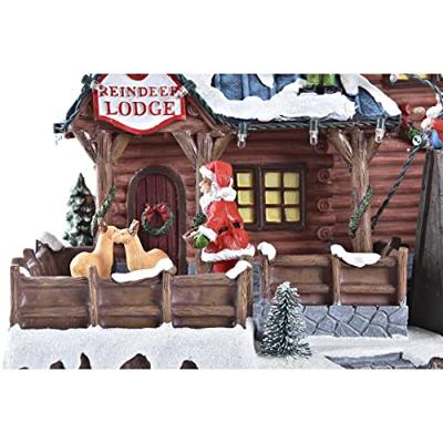 Miniatuurhuis DKD Home Decor Multicolour Muzikaal 25,5 x 21 x 25 cm Bewegings LED Licht