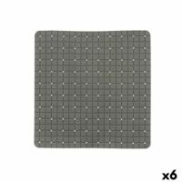 Antislipmat voor in de douche Berilo Grijs PVC 6 x 50 x 6 cm 50,3 x 50,3 x 0,7 cm Ruiten (6 Stuks) - thumbnail