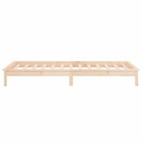 Bedframe LED massief hout 90x190 cm - thumbnail