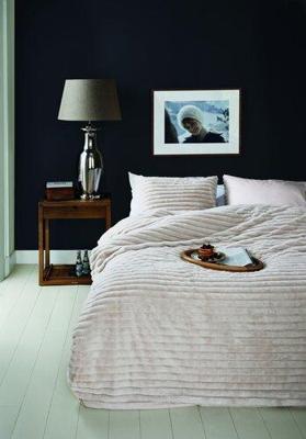 Rivièra Maison Rivièra Maison Dekbedovertrek Furry Stripes Gebroken wit 260x200/220 cm