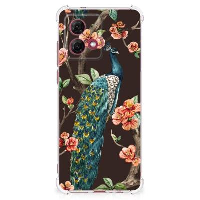 Motorola Moto G84 Case Anti-shock Pauw met Bloemen Motorola Moto G84 Case Anti-shock Pauw met Bloemen