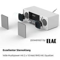 TechniSat DIGITRADIO 3 Radio DAB+, VHF (FM) CD, USB, Bluetooth Incl. afstandsbediening, Wekfunctie, Acculaadfunctie Wit - thumbnail