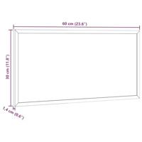 Magnetisch whiteboard met massief grenenhouten frame 60x30 cm - thumbnail