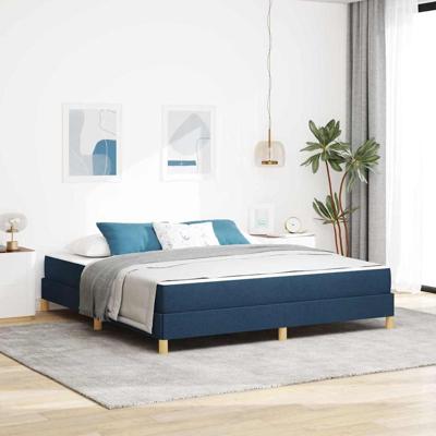 Boxspring bed Blauw en Bruin 180 x 200 cm