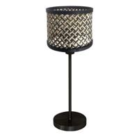 Steinhauer Zwarte tafellampNoor met rotan en zwarte kap - 4420ZW - thumbnail