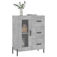 Dressoir 69,5x34x90 cm bewerkt hout betongrijs - thumbnail