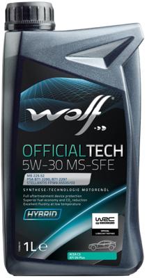 Wolf motorolie "officialtech ms-sfe". motoroil 5w30 1l off.tech ms-sfe
