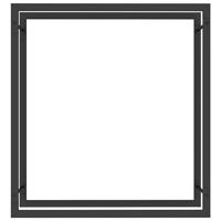 Haardhoutrek 80x28x86 cm staal matzwart - thumbnail