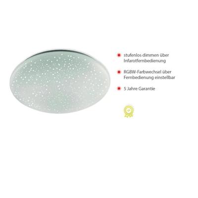 Just Light Instelbare plafonnièreSkyler RGB 38cm met sterren effect - 14242-16