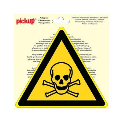 Sticker Giftige stoffen - 200 mm driehoek.