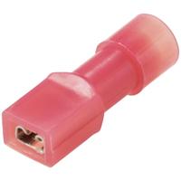 TRU COMPONENTS TC-11599304 Platte stekker (female) Insteekbreedte: 2.8 mm Insteekdikte: 0.5 mm 180 ° Volledig geïsoleerd Rood 1 stuk(s) - thumbnail