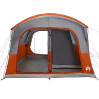 Autotent 4-persoons waterdicht grijs en oranje - thumbnail