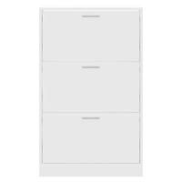 Schoenenkast 63x24x103 cm bewerkt hout wit - thumbnail