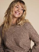 Zwangerschaps trui met raglanmouwen en vlecht ENVIE DE FRAISE beige - thumbnail