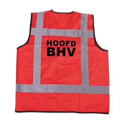 RWS veiligheidsvest hoofd BHV rood - RWS veiligheidsvest hoofd BHV rood