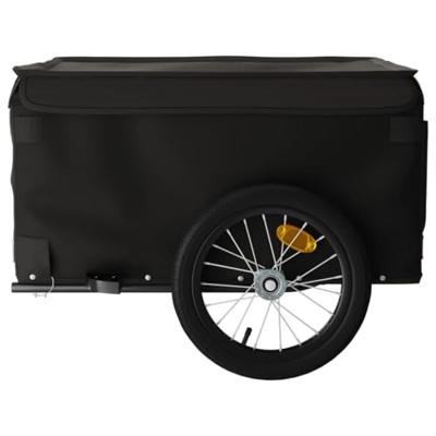 VidaXL Fietstrailer 45 kg ijzer zwart