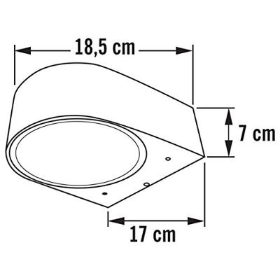 KonstSmide Design wandspotTeramo grijs - 7510-300