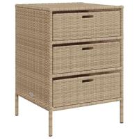 Tuinkast 55x59x80 cm poly rattan beige - thumbnail