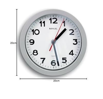 Maul 9052995 Wandklok Kwarts 20 cm x 200 mm x 17 mm x 4.4 cm Zilver