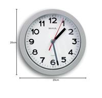 Maul 9052995 Wandklok Kwarts 20 cm x 200 mm x 17 mm x 4.4 cm Zilver - thumbnail