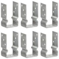 VidaXL Grondankers 6 st 8x6x15 cm gegalvaniseerd staal zilverkleurig - thumbnail