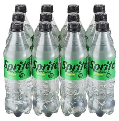 Sprite Zero frisdrank, fles van 50 cl, pak van 12 stuks