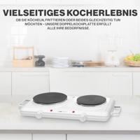 Clatronic DKP 3583 271699 Dubbele kookplaat Met handmatige temperatuursinstelling - thumbnail