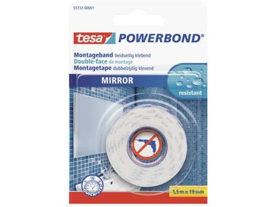 tesa MIRROR 55732-00001-02 Montagetape tesa Powerbond Wit (l x b) 1.5 m x 19 mm 1 stuk(s)